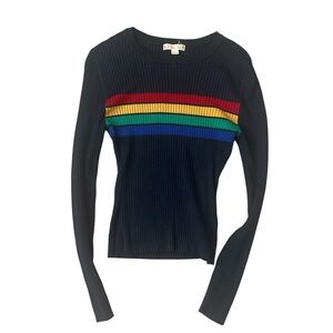 Rainbow Striped Sweatshirt